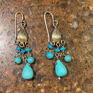 Authentic turquoise chandelier earrings